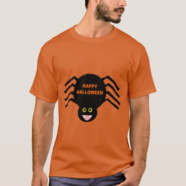 Camiseta Halloween Black Spider (Anverso)