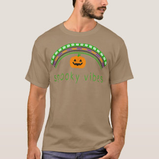 Camiseta Halloween bohemias arcoiris y calabaza vibran