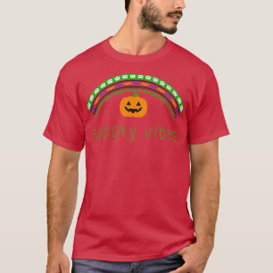 Camiseta Halloween bohemias arcoiris y calabaza vibran