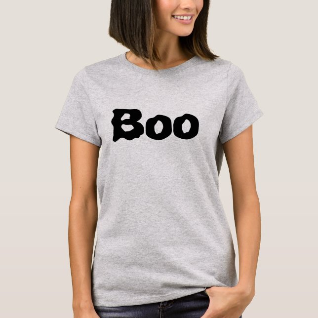 Camiseta Halloween "Boo" (Anverso)