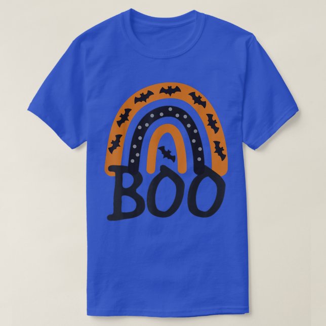 Camiseta Halloween Boo Bat Crew Rainbow Kindergarten Pumpki (Diseño del anverso)
