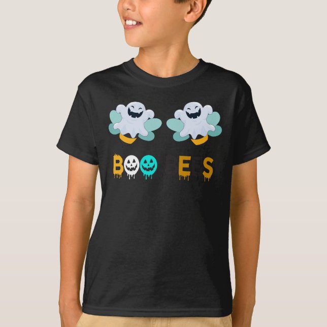 Camiseta Halloween Boo Bees Fantasma Familia Pareja F (Anverso)