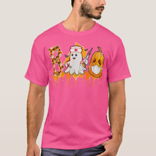 Camiseta Halloween Boo Ghost Calabaza Enfermera divertida p