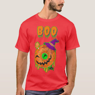 Camiseta Halloween Boo Jack O' Lantern Face Pumpkin Ghost S