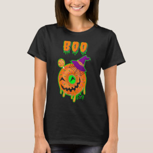 Camiseta Halloween Boo Jack O' Lantern Face Pumpkin Ghost S