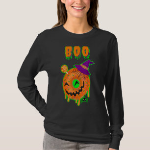 Camiseta Halloween Boo Jack O' Lantern Face Pumpkin Ghost S