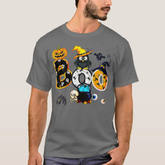 Camiseta Halloween Boo Owl Con Gorra De Brujas Spiders Chic
