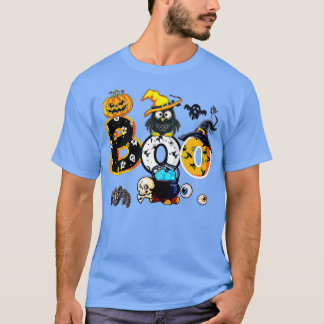 Camiseta Halloween Boo Owl Con Gorra De Brujas Spiders Chic