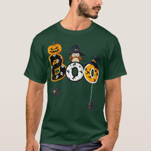 Camiseta Halloween Boo Owl Con Gorra De Brujas Spiders Chic