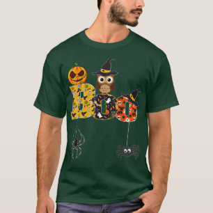 Camiseta Halloween Boo Owl Con Gorra De Brujas Spiders Chic