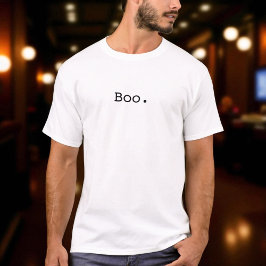 Camiseta Halloween Boo Sarcástico Minimalista