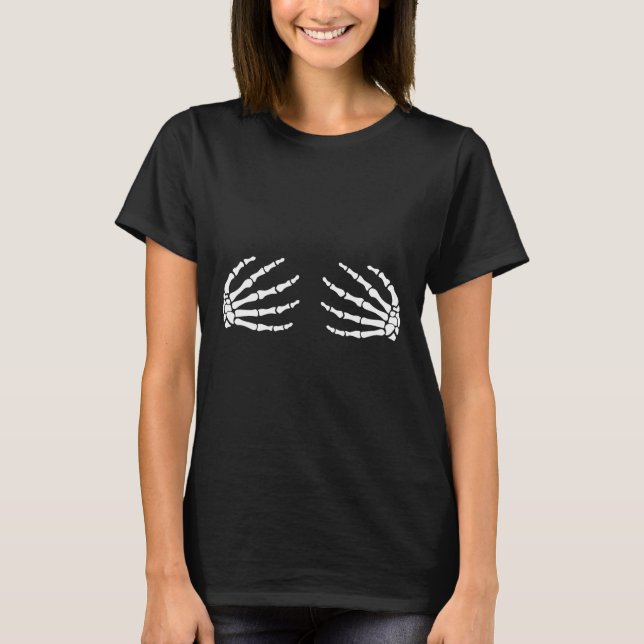 Camiseta Halloween Boo Skeleton Manos Ropa Divertida Sc (Anverso)