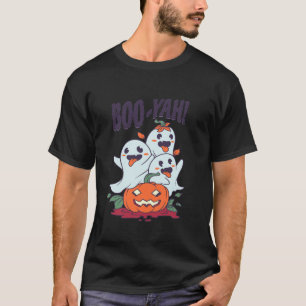 Camiseta Halloween Boo Yah Famoso fantasma Jack o Lantern P