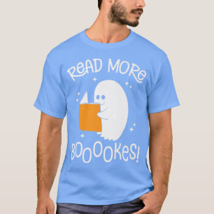Camiseta Halloween Booooks Cute Ghost Reading Library Books