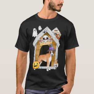 Camiseta Halloween Boxer Dog Witch Hauned House
