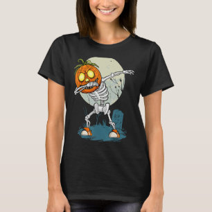 Camiseta Halloween Boys Dabbing Skeleton Scary Pumpkin Jack