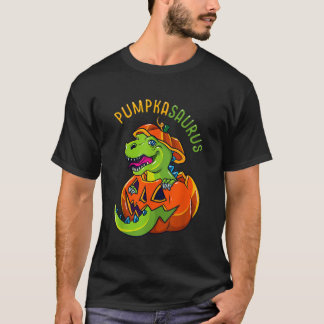 Camiseta Halloween Boys Hombres Calabaza de Dinosaurio Cala