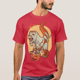 Camiseta Halloween Boys Men Dinosaur T re Mummy Pumpkin