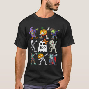 Camiseta Halloween Boys Skeleton Zombie Calabaza Única Boo