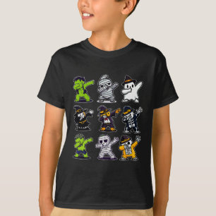Camiseta Halloween Boys Skeleton Zombie Scary Pumpkin Mummy