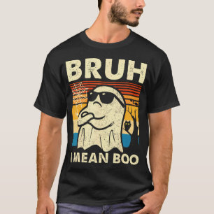 Camiseta Halloween Bruh Ghost Boo Skull Calabaza Niños