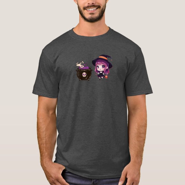 Camiseta Halloween/bruja/otoño/octubre (Anverso)