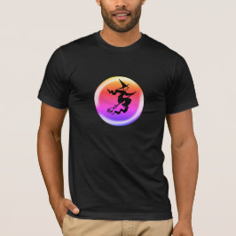 Camiseta Halloween bruja voladora trajes graciosos