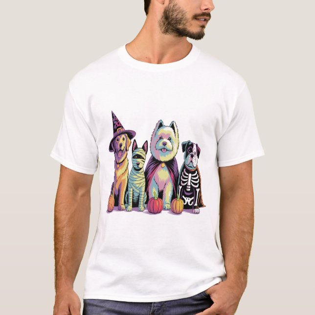 Camiseta Halloween Brush Squad Dog (Anverso)