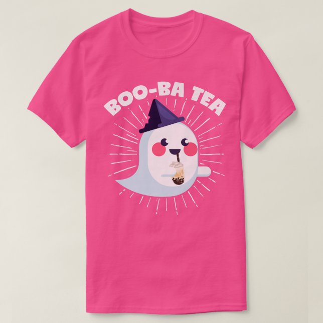 Camiseta Halloween Bubble Tea Ghost Boo-Ba Tea Costume Prem (Diseño del anverso)