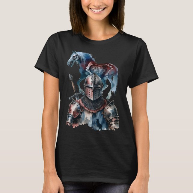 Camiseta Halloween Caballeros Medievales Caballos Knight Ho (Anverso)