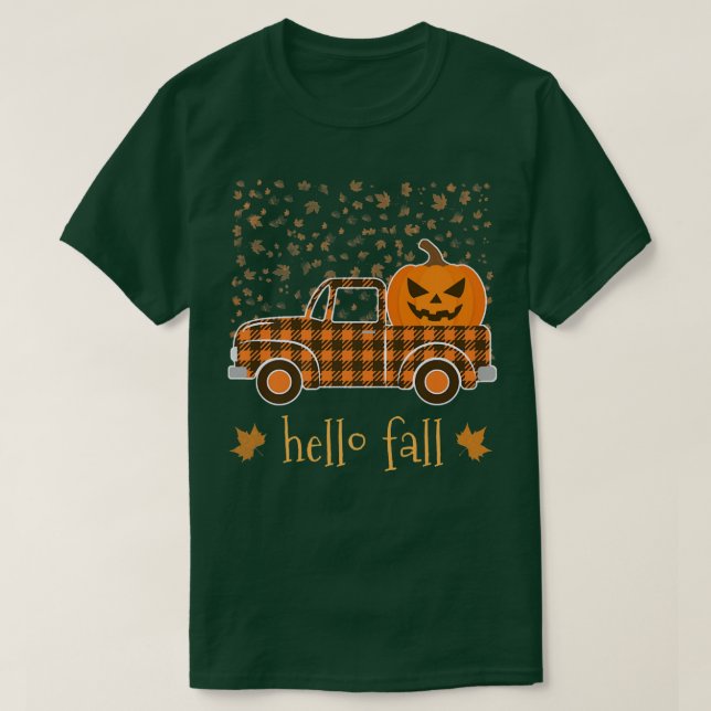 Camiseta Halloween Calabaza Buffalo Truco Alabanza Árbol F (Diseño del anverso)