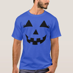 Camiseta Halloween Calabaza Cara Vestido Hombres Mujeres Ni