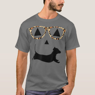 Camiseta Halloween Calabaza Dachshund Jackolantern Leopardo