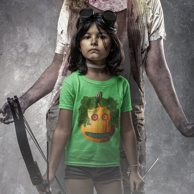 Camiseta Halloween Calabaza de comida para niños (Halloween Food Pumpkin Face Kids T-Shirt)