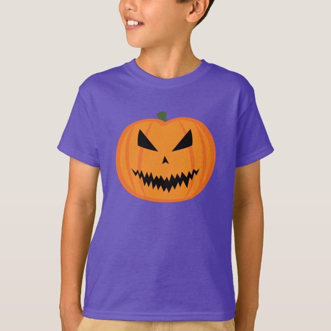 Camiseta Halloween calabaza de Jack O'Lantern maldad (Anverso)