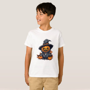 Camiseta Halloween Calabaza Escarecrow Adorable Fall Decour