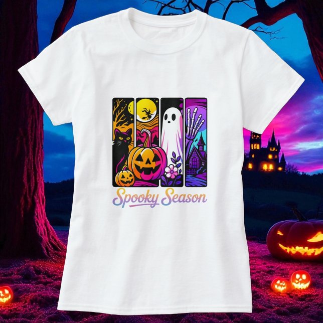 Camiseta Halloween Calabaza Ghost Pop Art Retro (Subido por el creador)