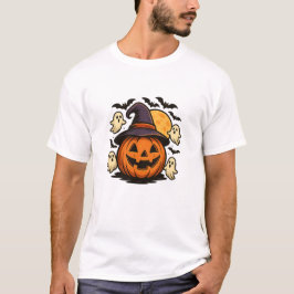 Camiseta Halloween Calabaza Gorra de Brujas T-Shirt 🎃