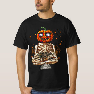Camiseta Halloween Calabaza Jack O Lantern Gamepad Controle