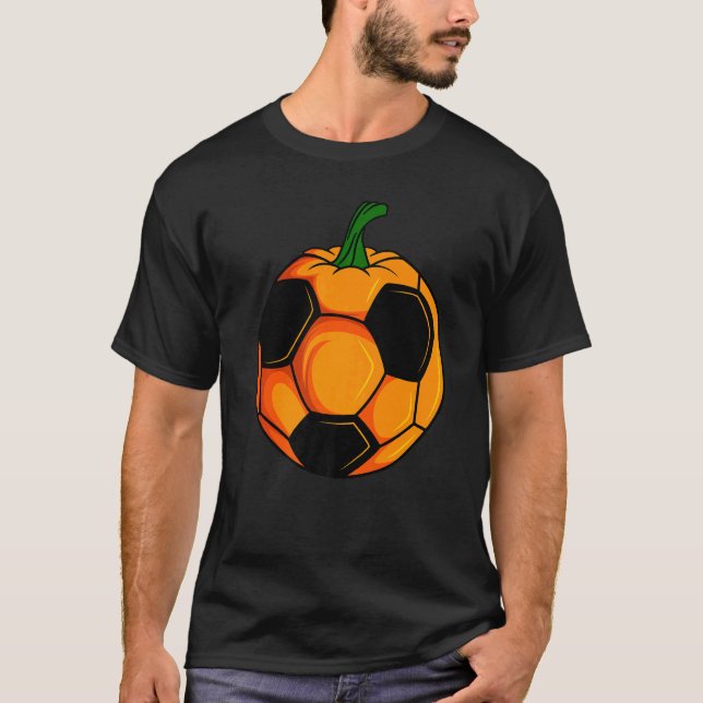 Camiseta Halloween Calabaza Jugador de pelota de futbolín E (Anverso)