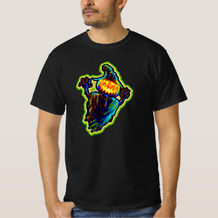 Camiseta Halloween Calabaza Luz Zombie Monstruo Fantasma Go