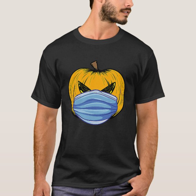 Camiseta Halloween Calabaza Máscara Siniestro Malvado Jack  (Anverso)