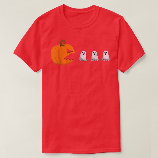 Camiseta Halloween Calabaza para niños gamer Jack OLantern  (Diseño del anverso)
