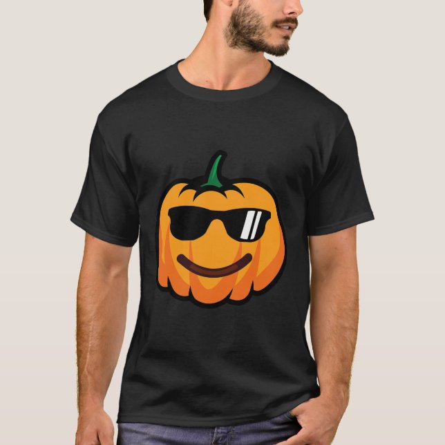 Camiseta Halloween Calabaza sonrisa cara Sungles disstume g (Anverso)