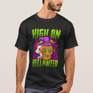 Camiseta Halloween Calabaza Stoner Weed Junta Fumador TShir