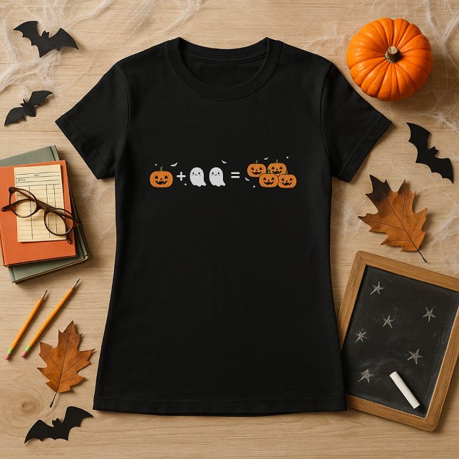 Camiseta Halloween, Calabaza y fantasmas del profesor de ma (Subido por el creador)