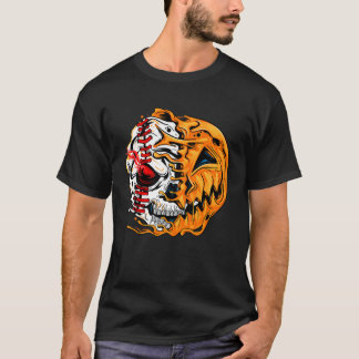 Camiseta Halloween Calavera del esqueleto de la calabaza de