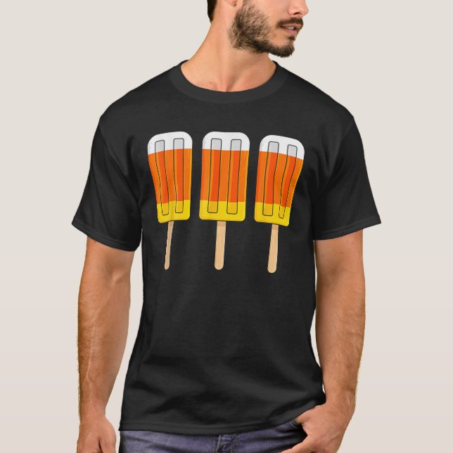 Camiseta Halloween Candy Corn Funny Hielo Crema Popsicles (Anverso)