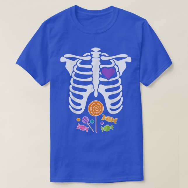 Camiseta Halloween Candy Xray Skeleton Costume for Men Wome (Diseño del anverso)