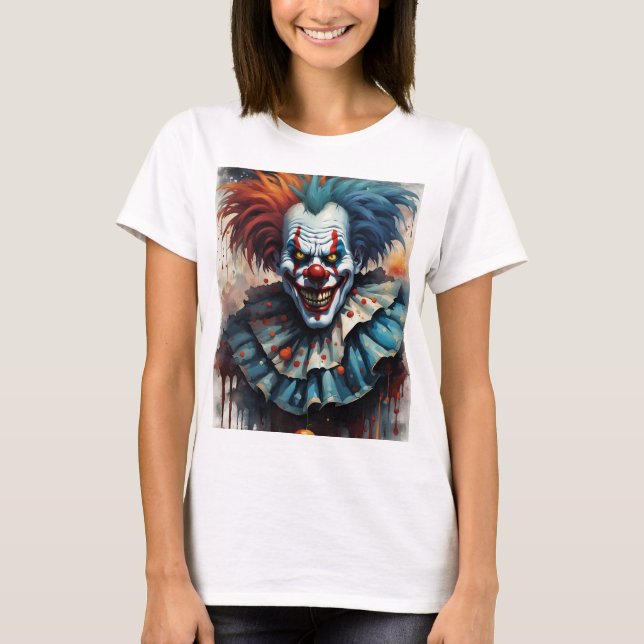 Camiseta Halloween: Caos rojos y azules en el circo de las  (Anverso)